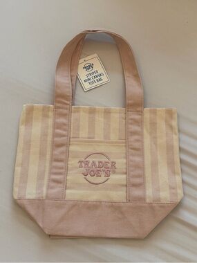 Trader Joe’s Striped Mini Canvas Tote Bag